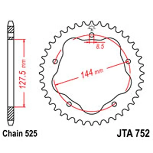 JT Rear Sprockets R/W 752-36SC Alloy Ducati – Chain & Sprocket Kits