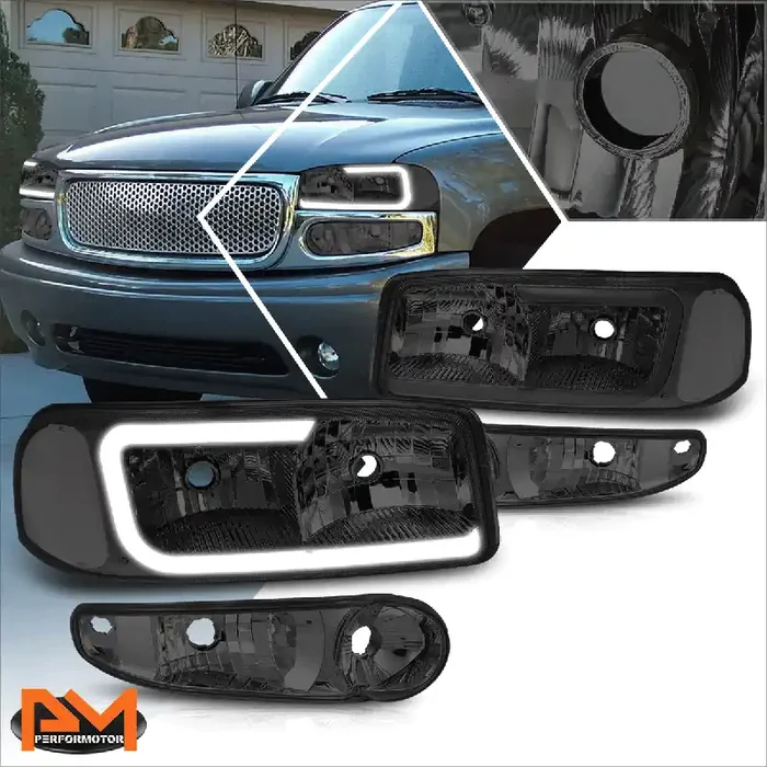 LED DRL Headlights 00-06 GMC Yukon, 02-06 Sierra 1500