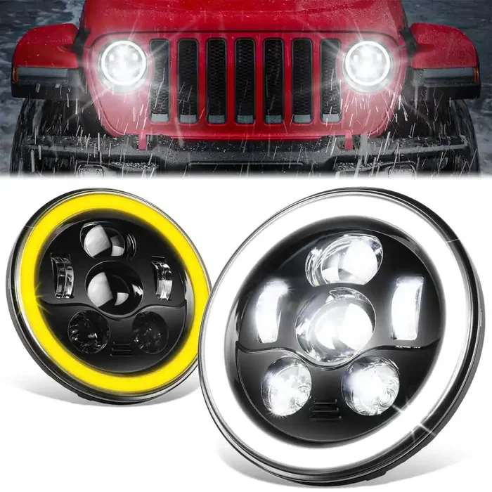 LED DRL Switchback Projector Headlights w/FogLights 07-17 Jeep Wrangler, 2018 Wrangler JK