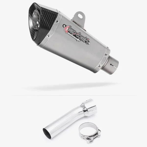 Lextek Stainless Steel XP10 Matt Exhaust 210mm with Link Pipe for BMW R 1200 GS (13-18)