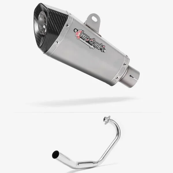 Lextek Stainless Steel XP10 Matt Exhaust System 210mm for Honda CBF 125 (08-16)