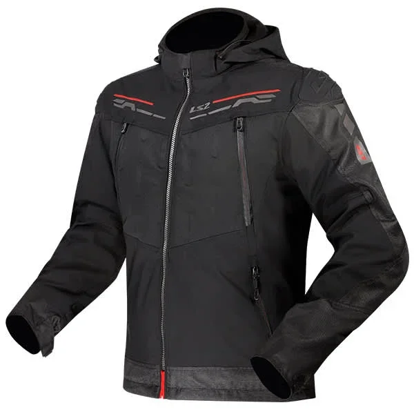 LS2 Zirconium Textile Jacket – Black / Red