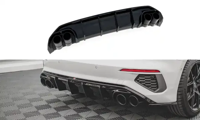 Maxton Design Audi A3 S-Line 8Y Sportback Rear Valance + Exhaust Ends Imitation