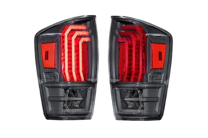 Pair / Clear Lens XB LED Tail Lights 16-23 Toyota Tacoma