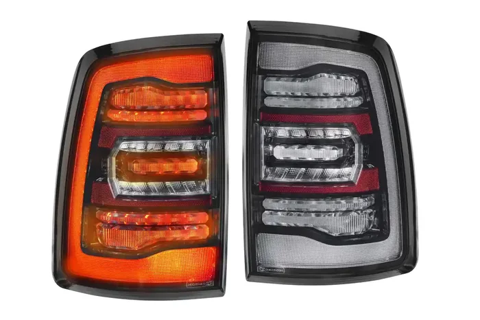 Pair / Smoked XB LED Tail Lights 09-18 Dodge Ram, Gen 2