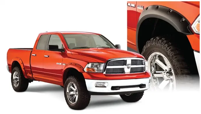 Pocket/Rivet Style 4-Piece Fender Flare Set 09-18 Dodge Ram 1500, 19-22 Classic