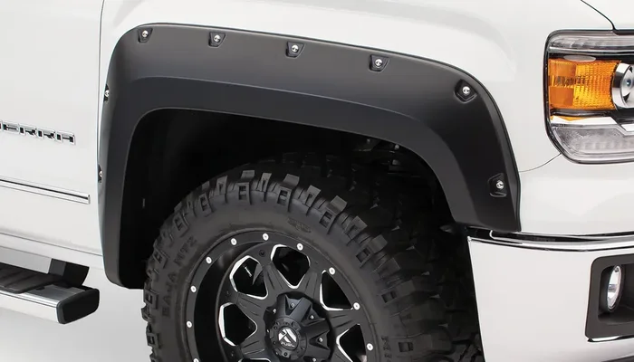 Pocket/Rivet Style Front Fender Flares 14-18 GMC Sierra 1500