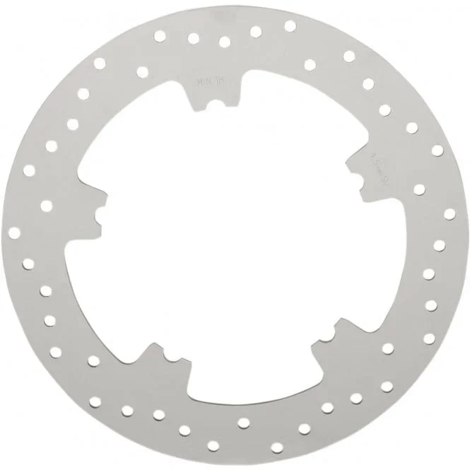 Polished Stainless Steel Drilled Brake Rotor Dyna, V-Rod