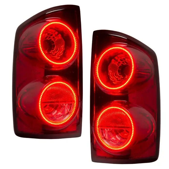 Pre-Assembled Halo Tail Lights 07-08 Dodge Ram