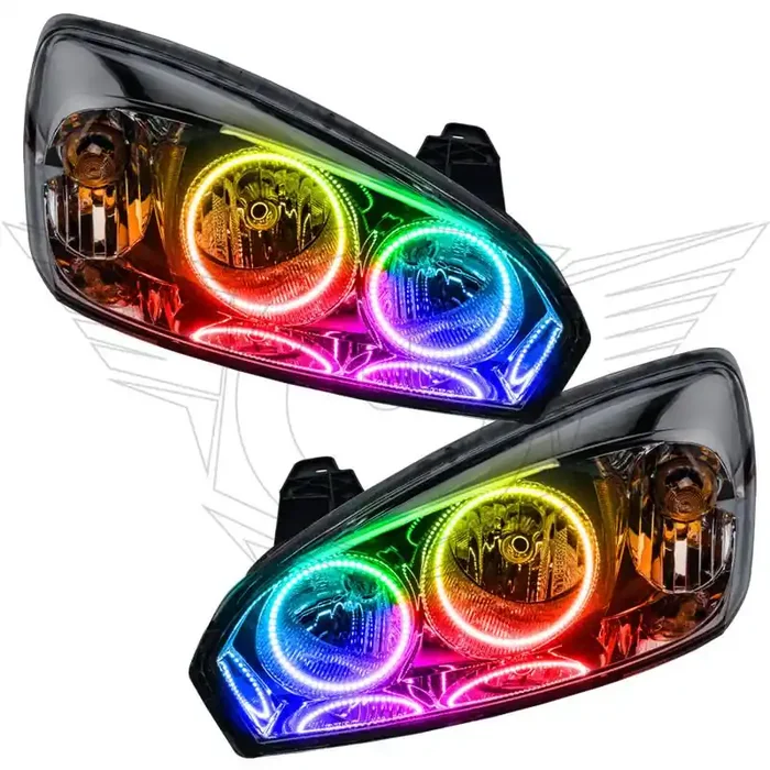 Pre-Assembled LED Halo Headlights 04-07 Chevy Malibu