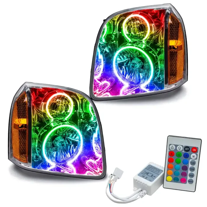 Pre-Assembled LED Halo Headlights 07-13 GMC Yukon