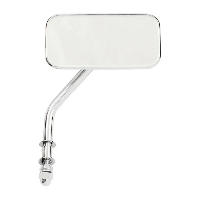 Small Rectangular Mirror. Short Stem, Chrome