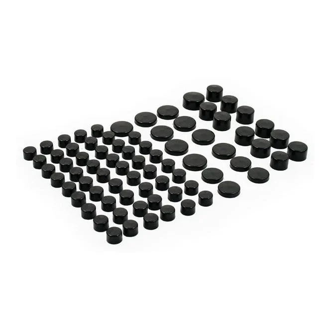 Smooth Topps, Push-On Cover Set (77Pc). Black