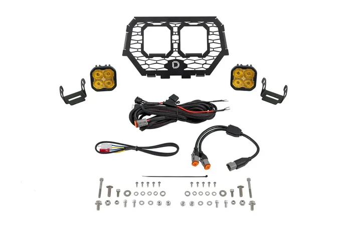 Stage Series LED Grille Kit Pro Yellow Fog14-18 Polaris RZR XP