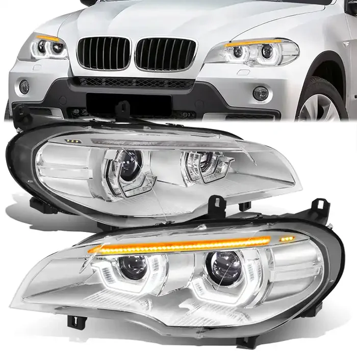 Start-Up LED DRL Sequential Projector Headlights 07-10 BMW X5