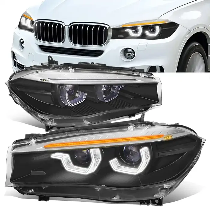 Start-Up LED DRL Sequential Projector Headlights 14-18 BMW X5