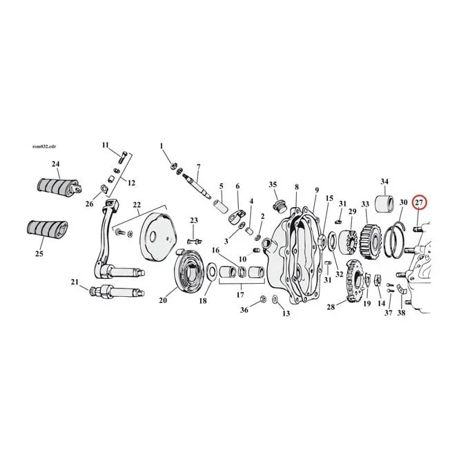 STUDS TRANSM. HOUSING TO SIDE COVER 65-86 4-SP B.T.