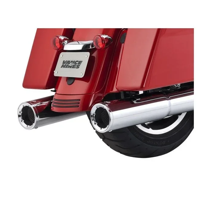Vance & Hines Hi-Output slip-on mufflers. Chrome 17-23 Touring (excl. Trikes)