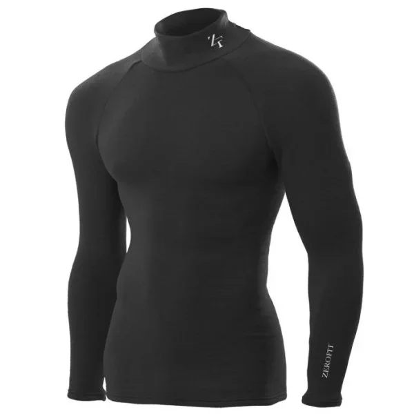 Zerofit Ultimate Heatrub Baselayer Mock Black